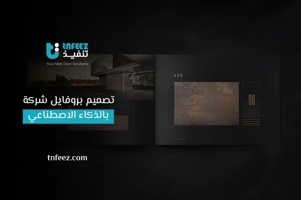 تصميم بروفايل شركة بالذكاء الاصطناعي